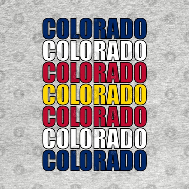 Colorado Typography State Flag by That5280Lady